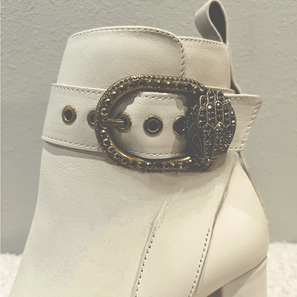 Kurt Geiger London Leather Buckle Eagle Head Ankle Booties - Picture 8 of 15